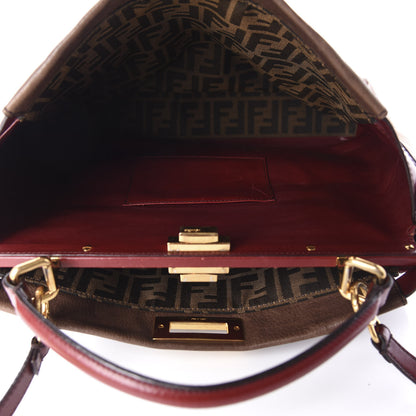 Fendi Buffalo Vitello Large Peekaboo Iconic Satchel Moro Granada 6 of 12