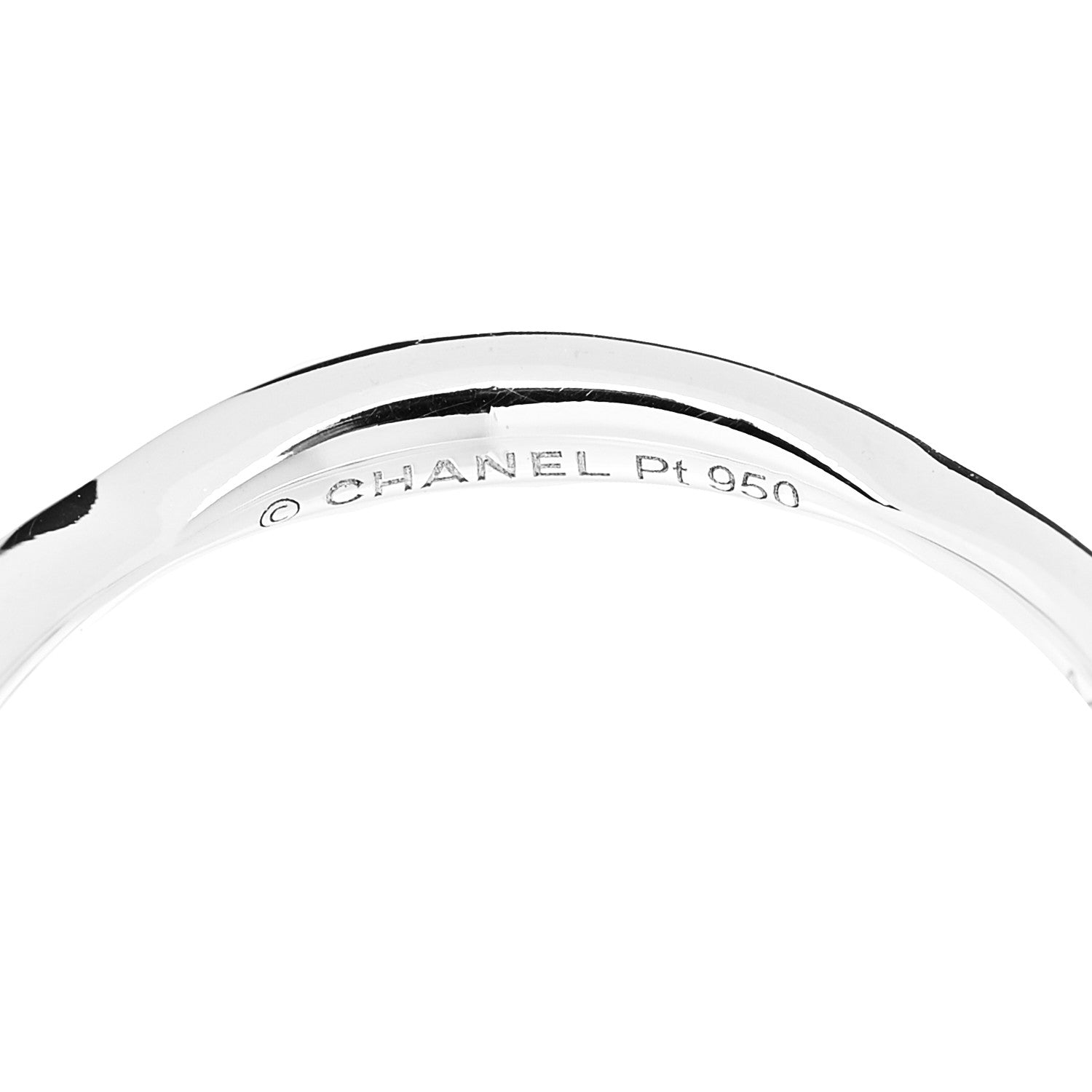 Chanel Platinum Camelia Wedding Band Ring 52 6 4 of 6