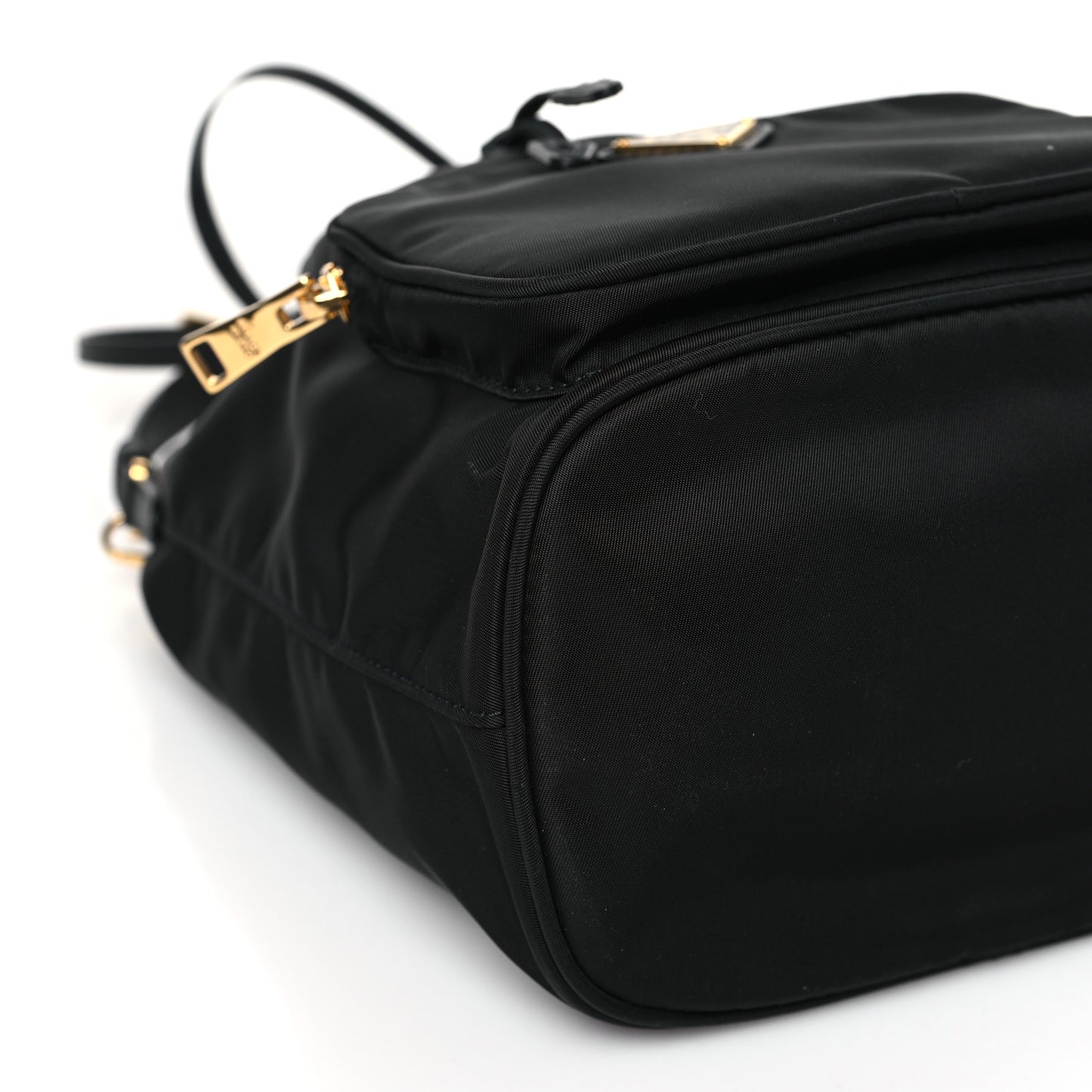 Re-Nylon Duet Drawstring Shoulder Bag Black