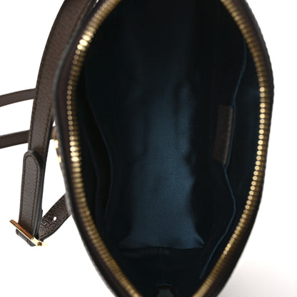 Gucci GG Supreme Monogram Textured Dollar Calfskin Web Small Ophidia Dome Shoulder Bag Beige Ebony New Acero 5 of 11