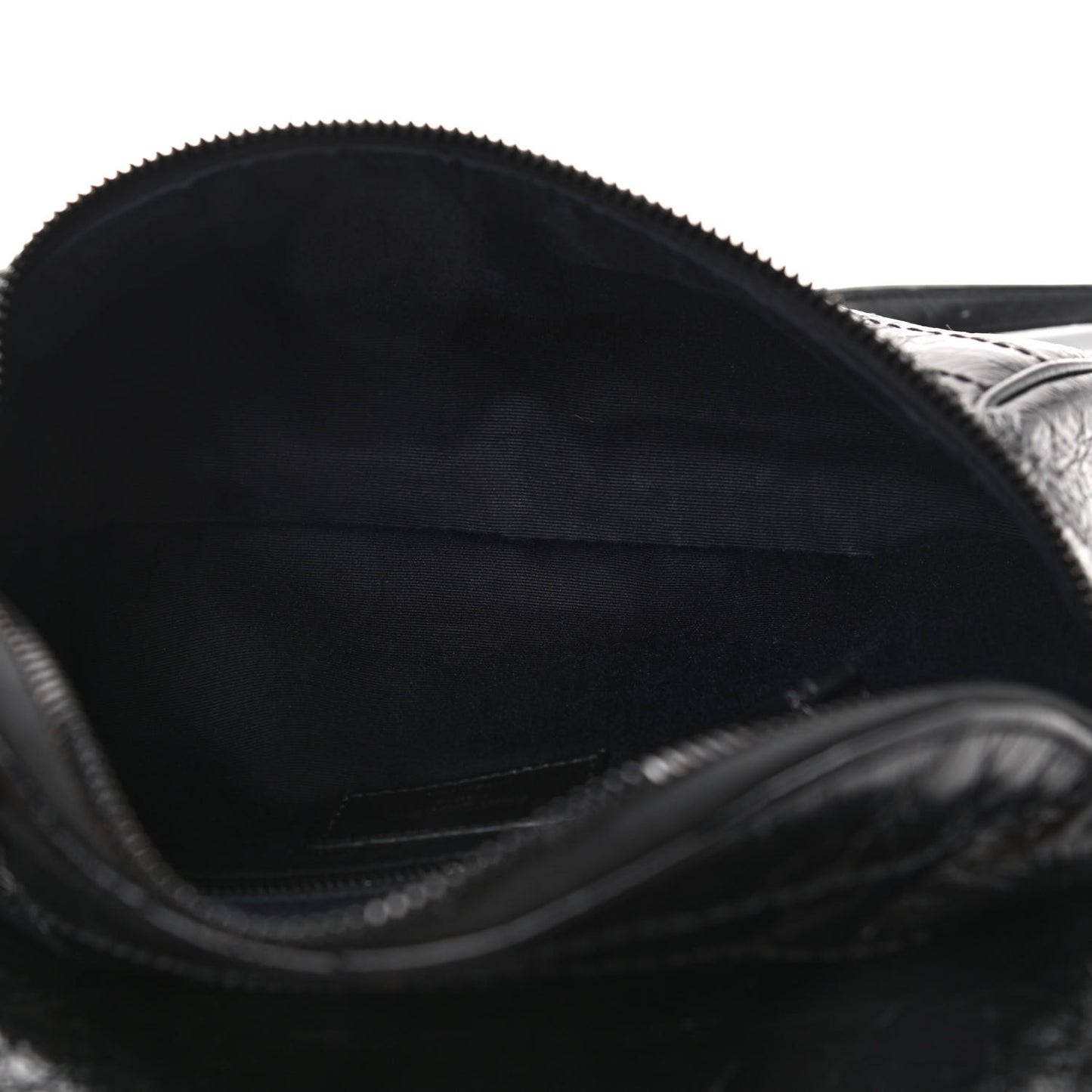 Crinkled Calfskin Matelasse Monogram Niki Body Bag Black