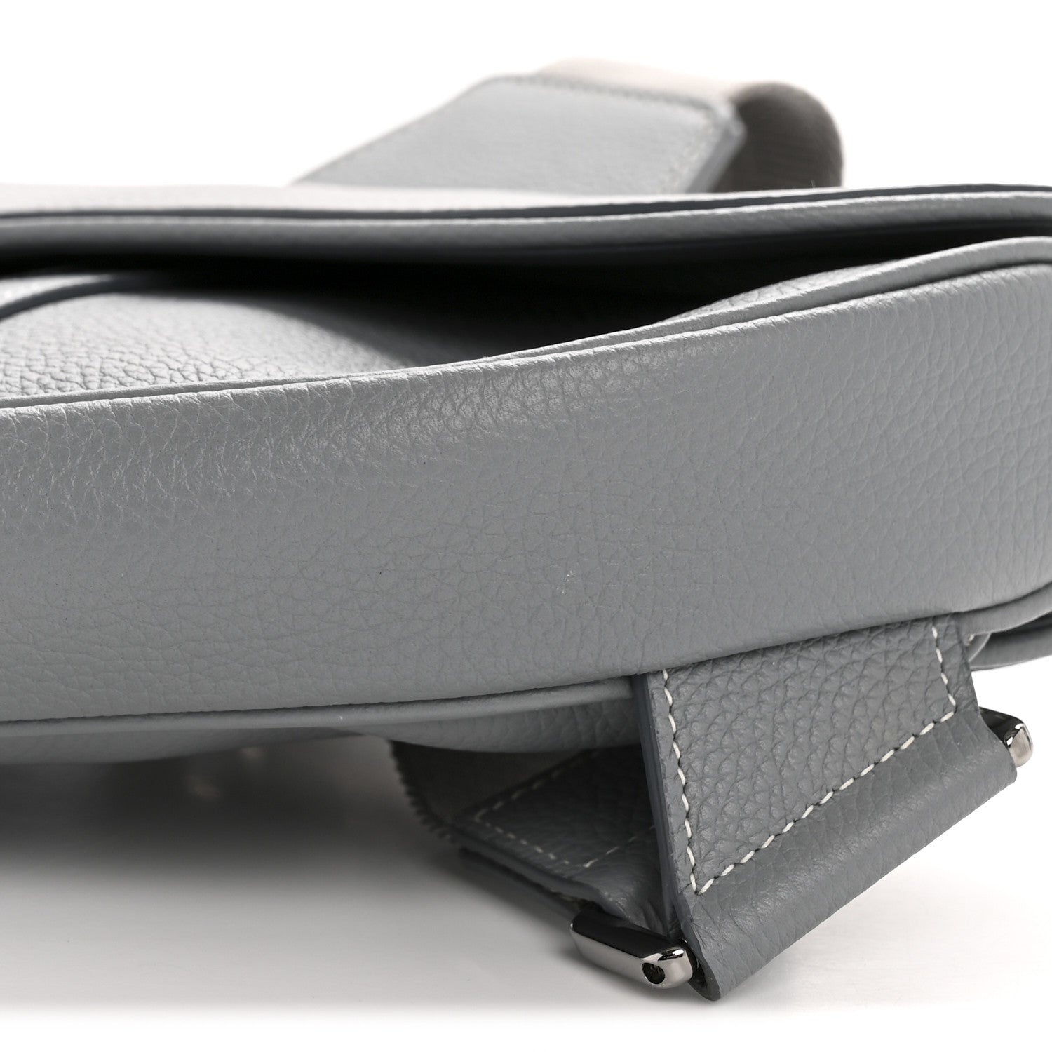 Christian Dior Grained Calfskin Mens Saddle Bag Cloud Blue 10 of 12