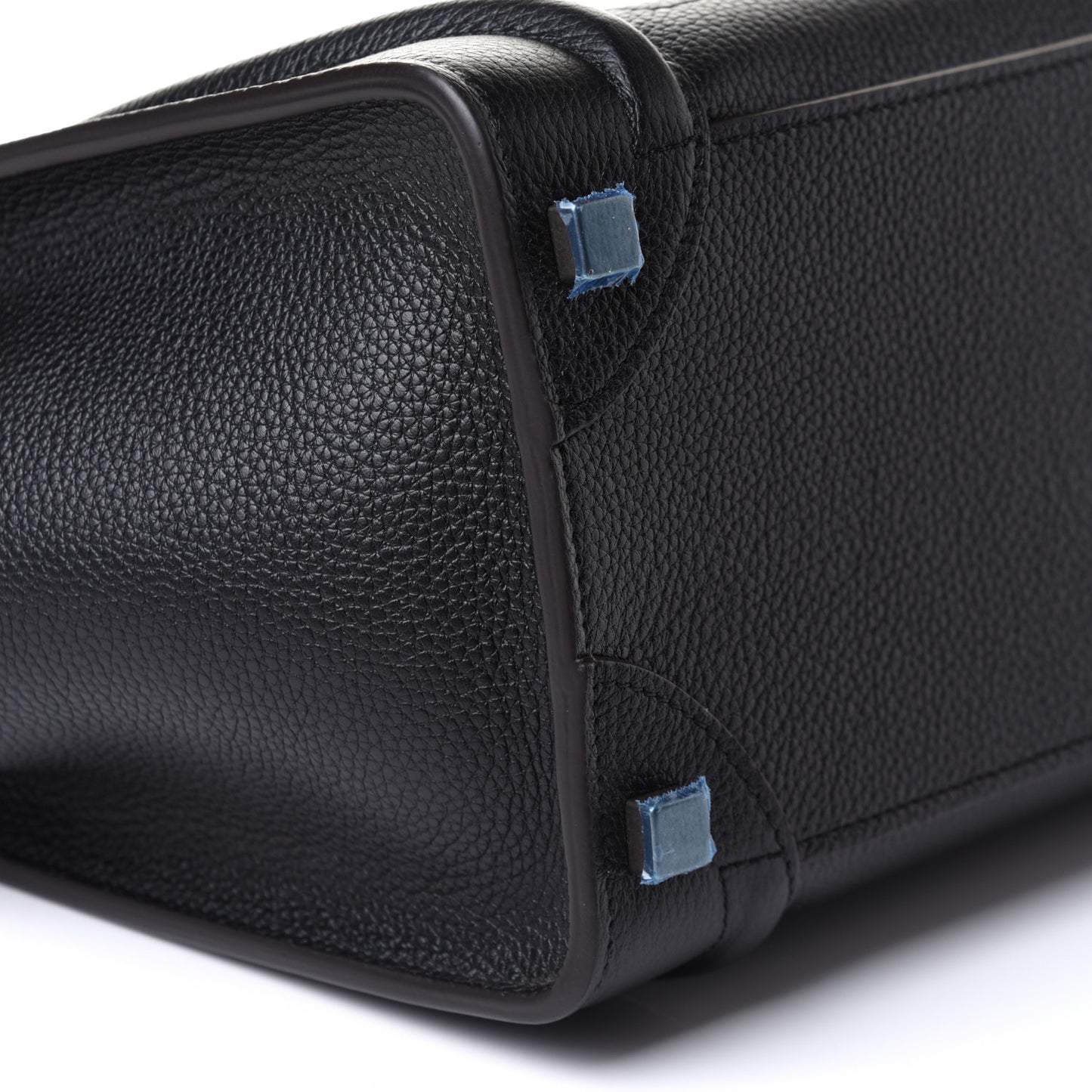 Drummed Calfskin Micro Luggage Black