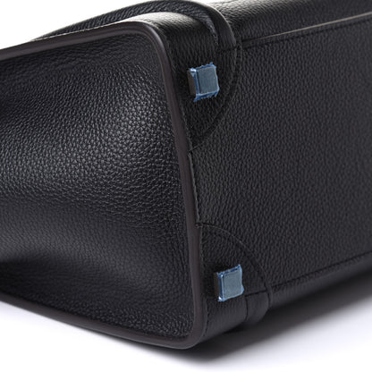 Celine Drummed Calfskin Micro Luggage Black 8 of 9
