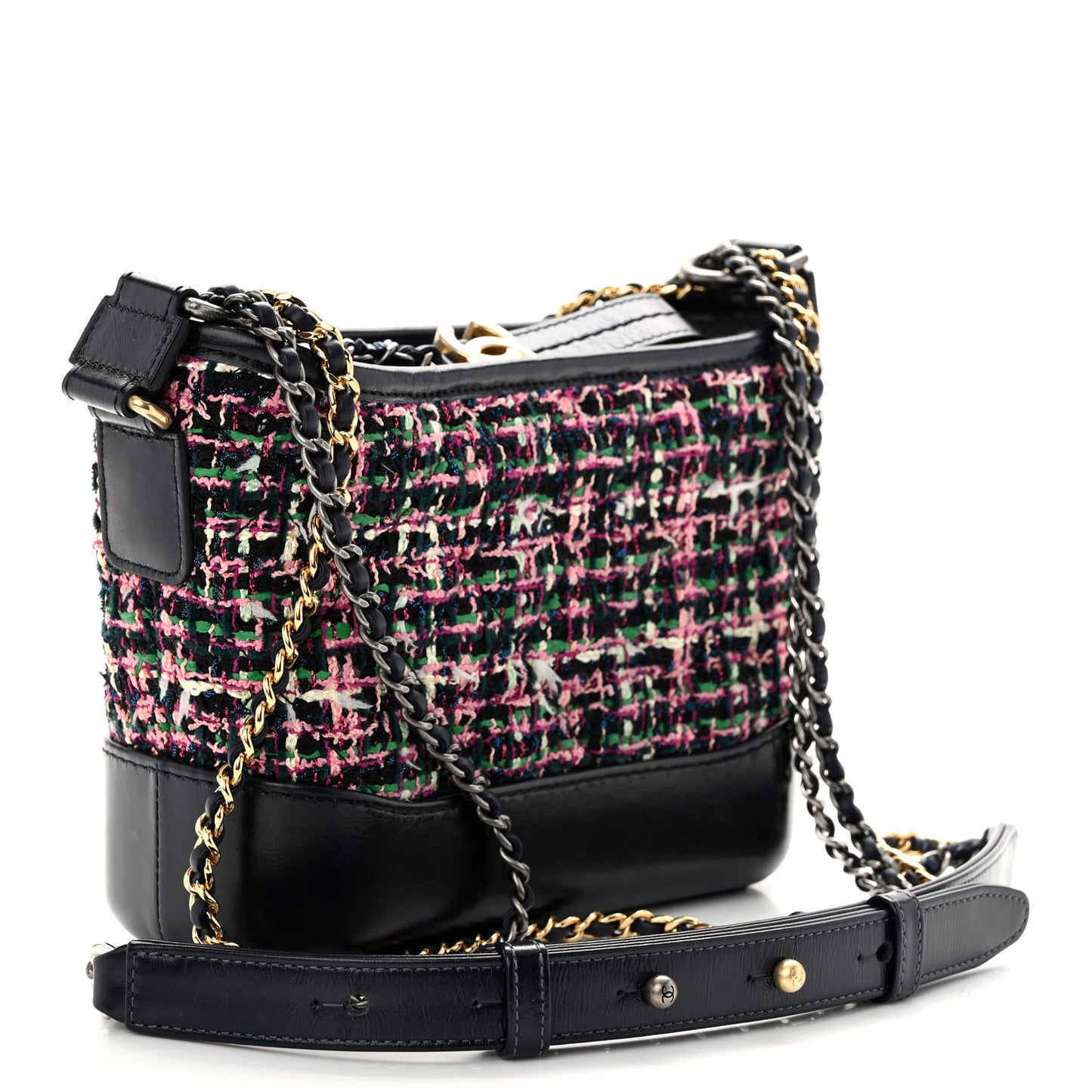 Tweed Calfskin Small Gabrielle Hobo Multi