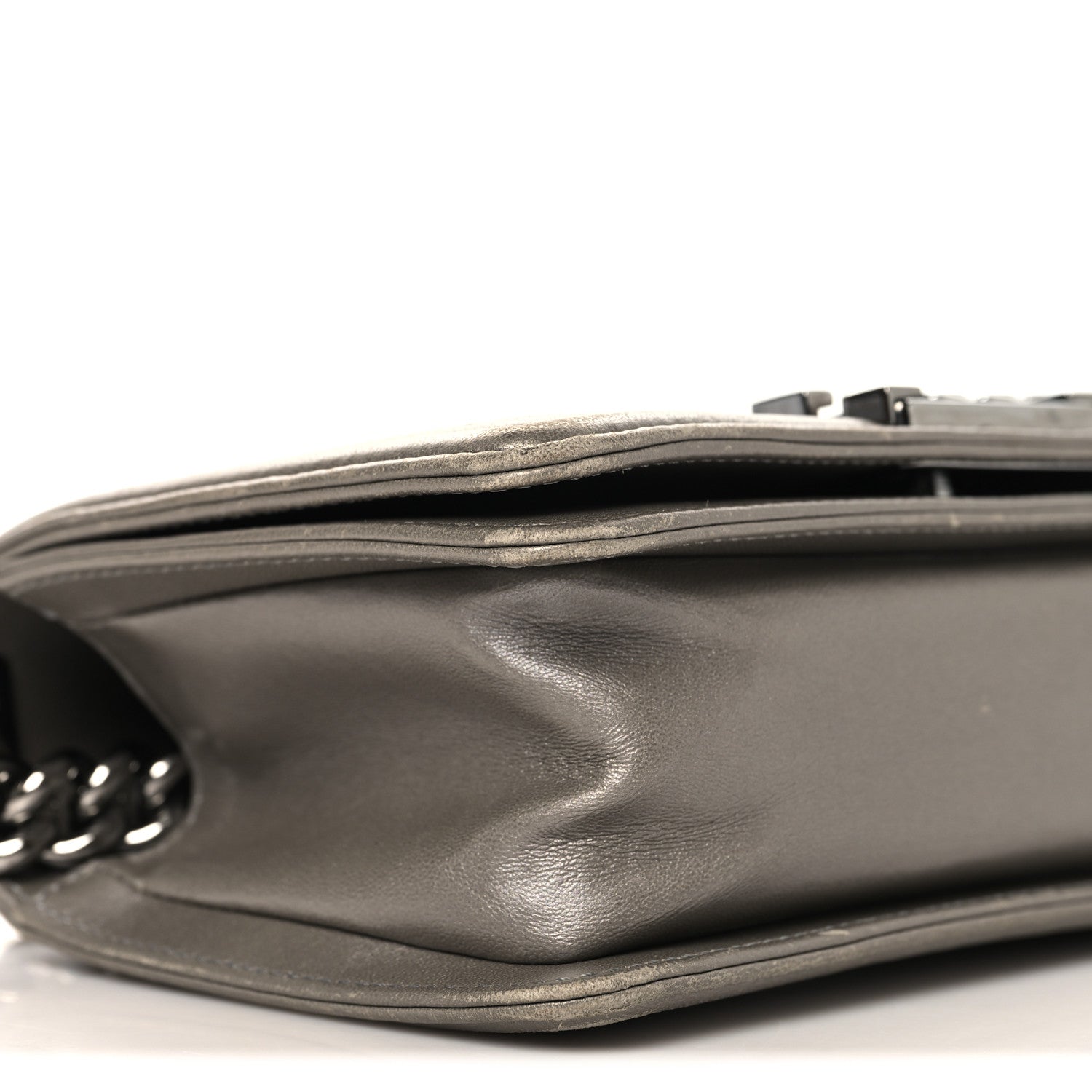 Chanel Galuchat Stingray Small Boy Flap Silver 9 of 11