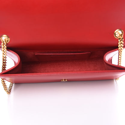 Saint Laurent Smooth Calfskin Medium Classic Monogram Kate Tassel Satchel Lipstick Red 5 of 14