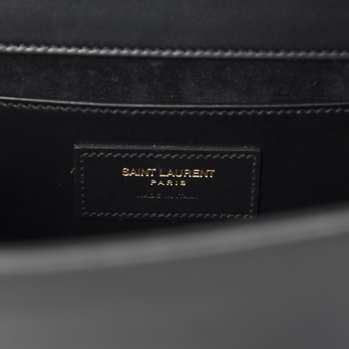 Smooth Calfskin Medium Classic Monogram Kate Tassel Satchel Black