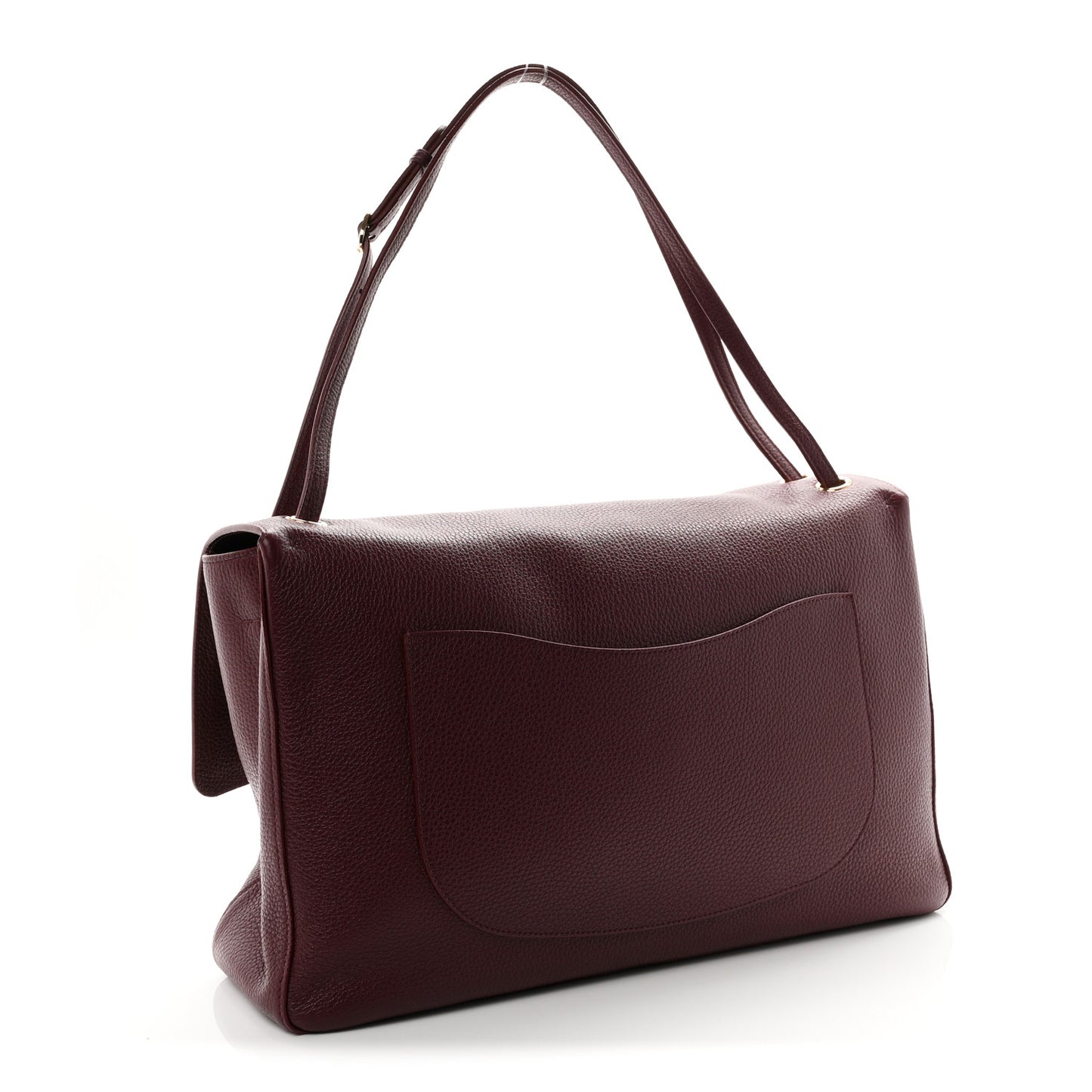Grained Calfskin Souplissimo Maxi Flap Burgundy