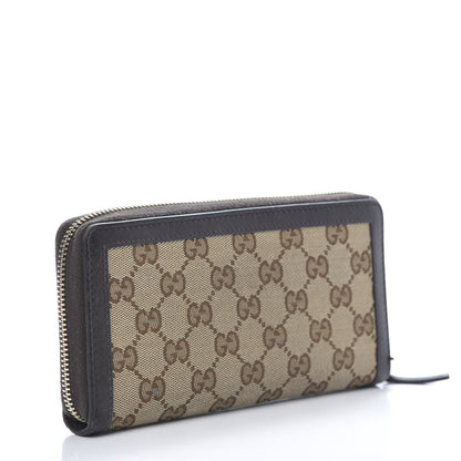 Gucci Monogram Margaux Calfskin Sukey Zip Around Wallet Beige Ebony Cocoa 3 of 13