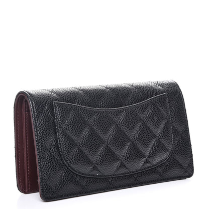 Chanel Caviar Quilted Yen Wallet Black 3 of 8