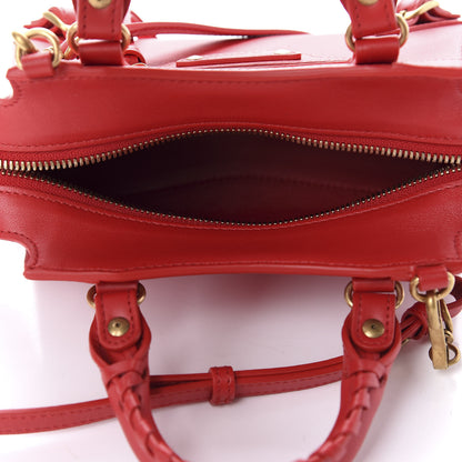 Balenciaga Smooth Calfskin Neo Classic Brass Hardware Mini City Red 6 of 11