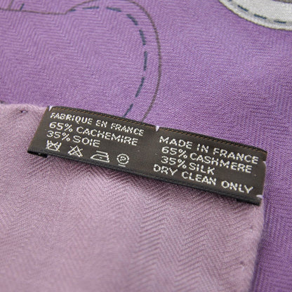 Hermes Cashmere Silk Camails Shawl 140 6 of 6