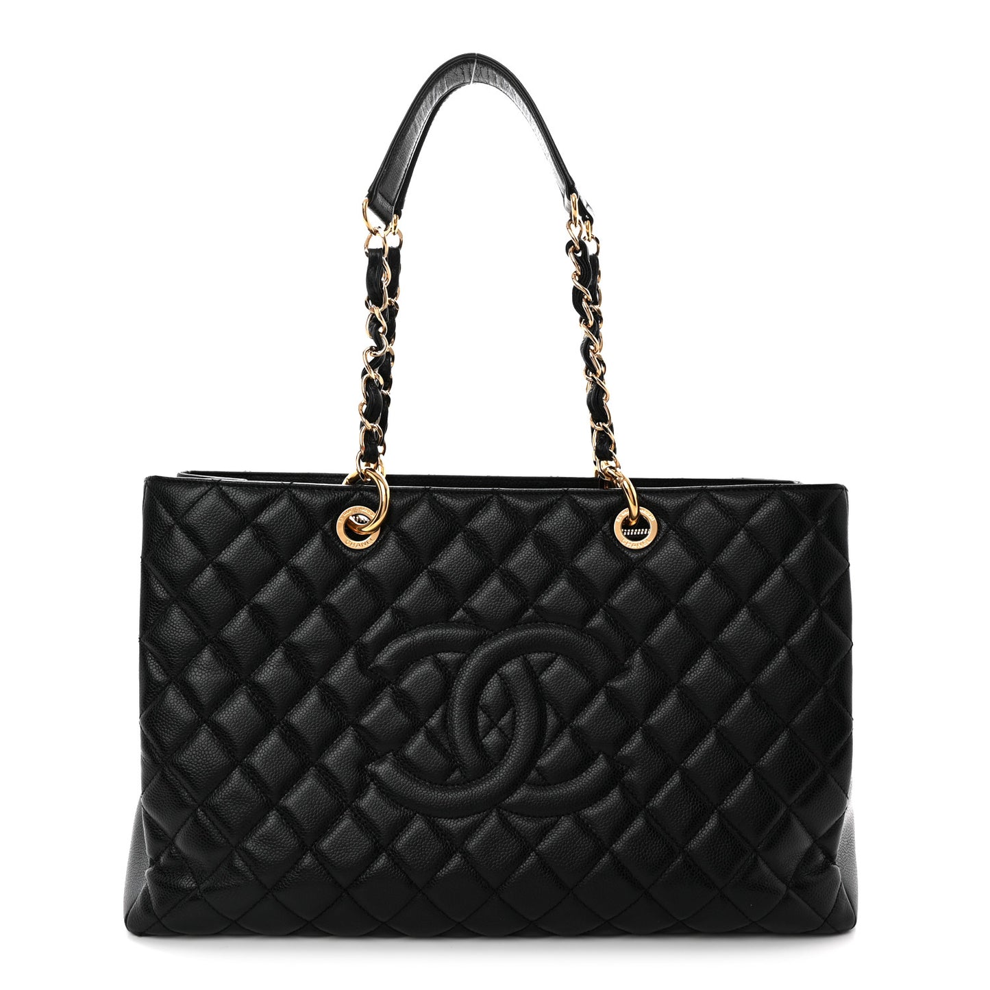 Caviar Quilted XL Grand Shopping Tote GST Black