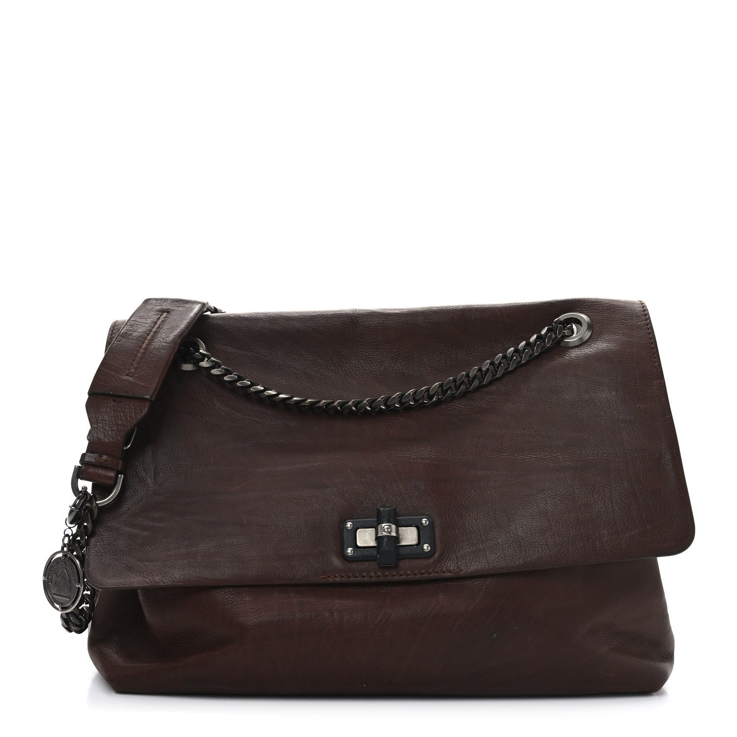 Lanvin Calfskin Medium Happy Shoulder Bag Brown 1 of 9