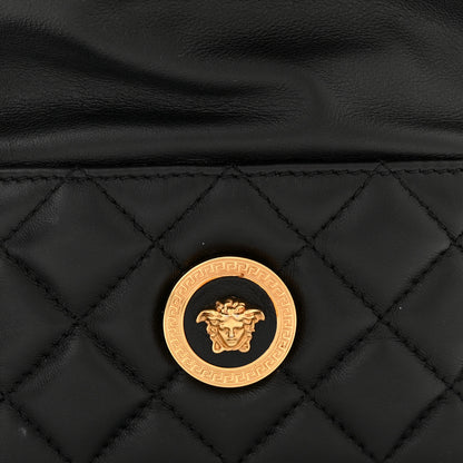 Versace Nappa Quilted Medusa Bucket Bag Black 7 of 10