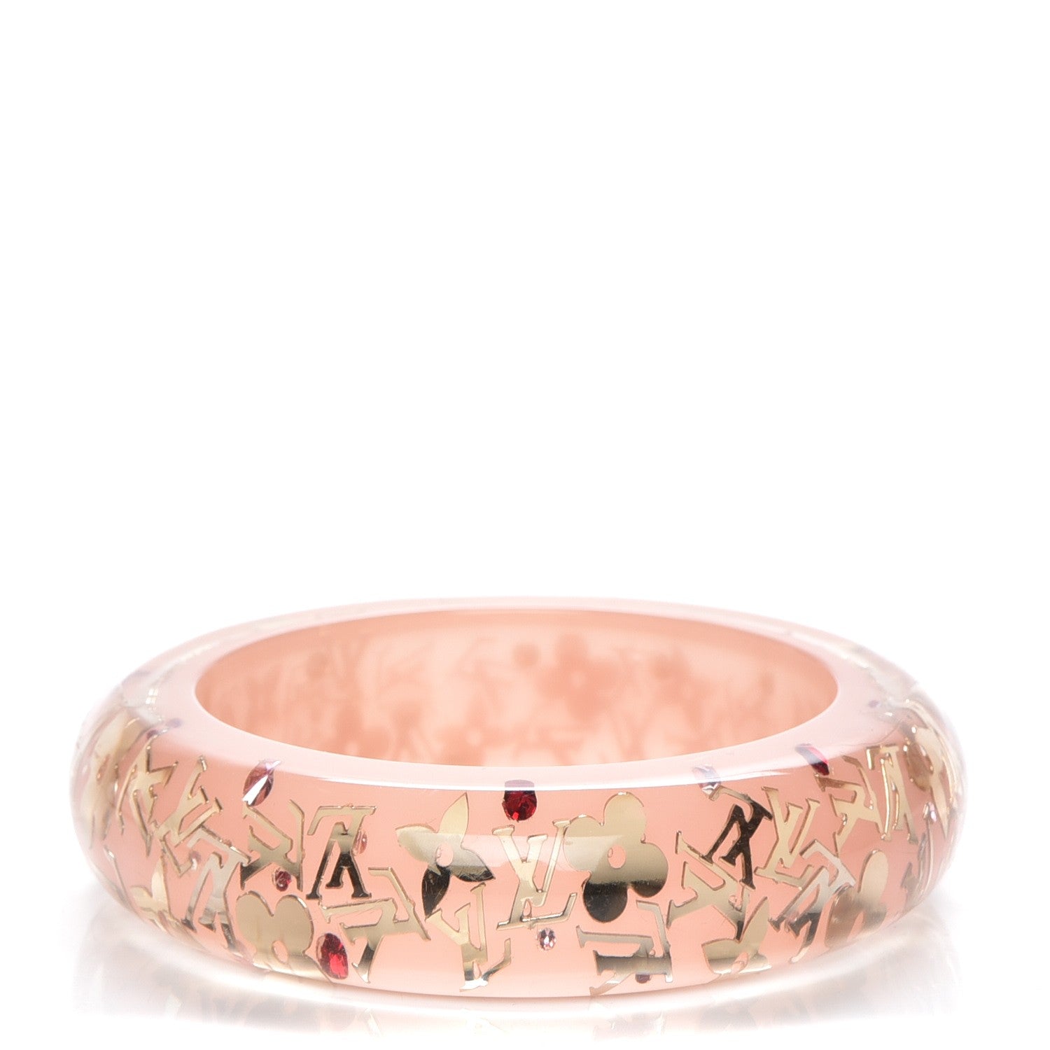 Louis Vuitton Resin Swarovski Medium Inclusion Bracelet GM Rose 1 of 3