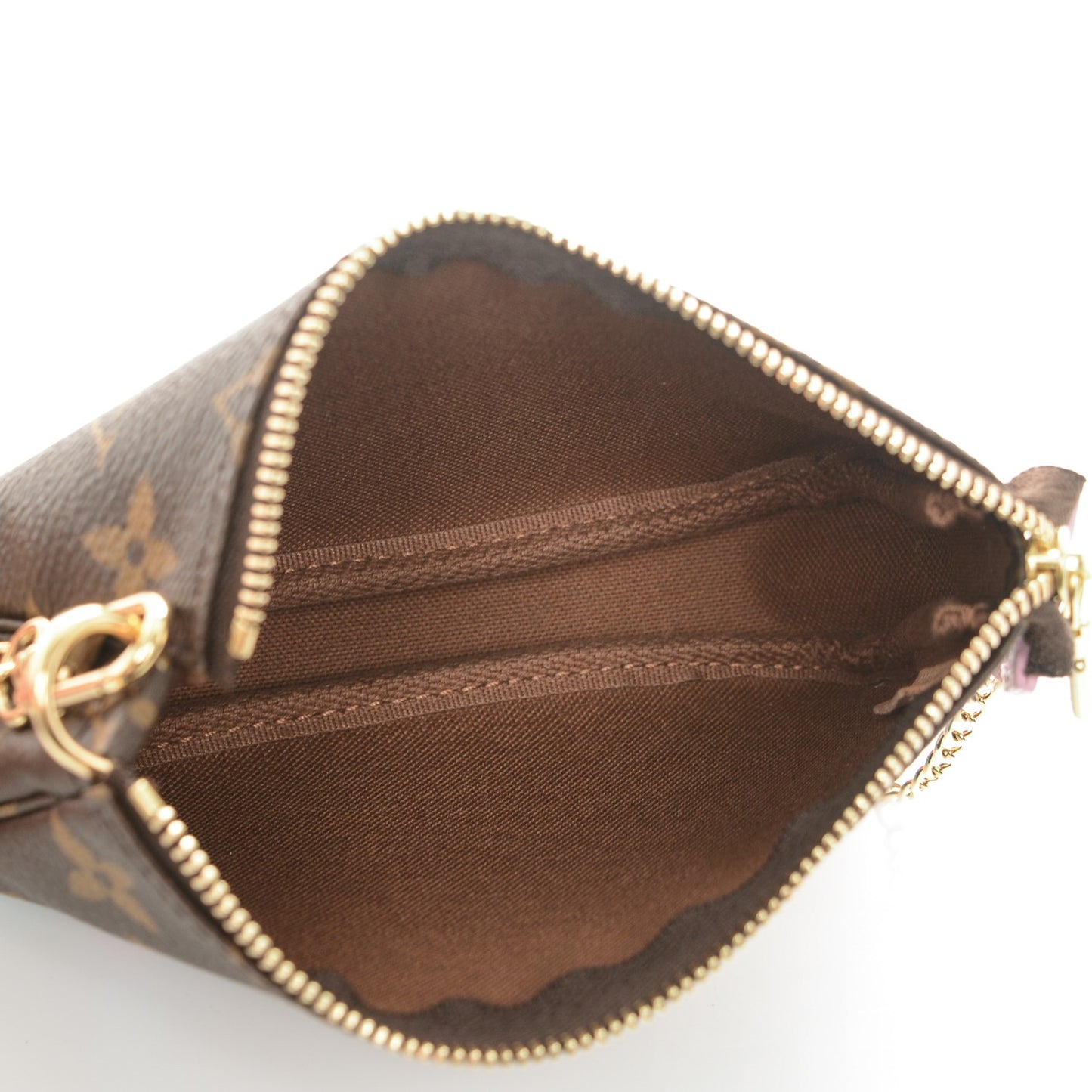 Monogram 2016 Christmas Animation Mini Pochette Accessories Rose Ballerine