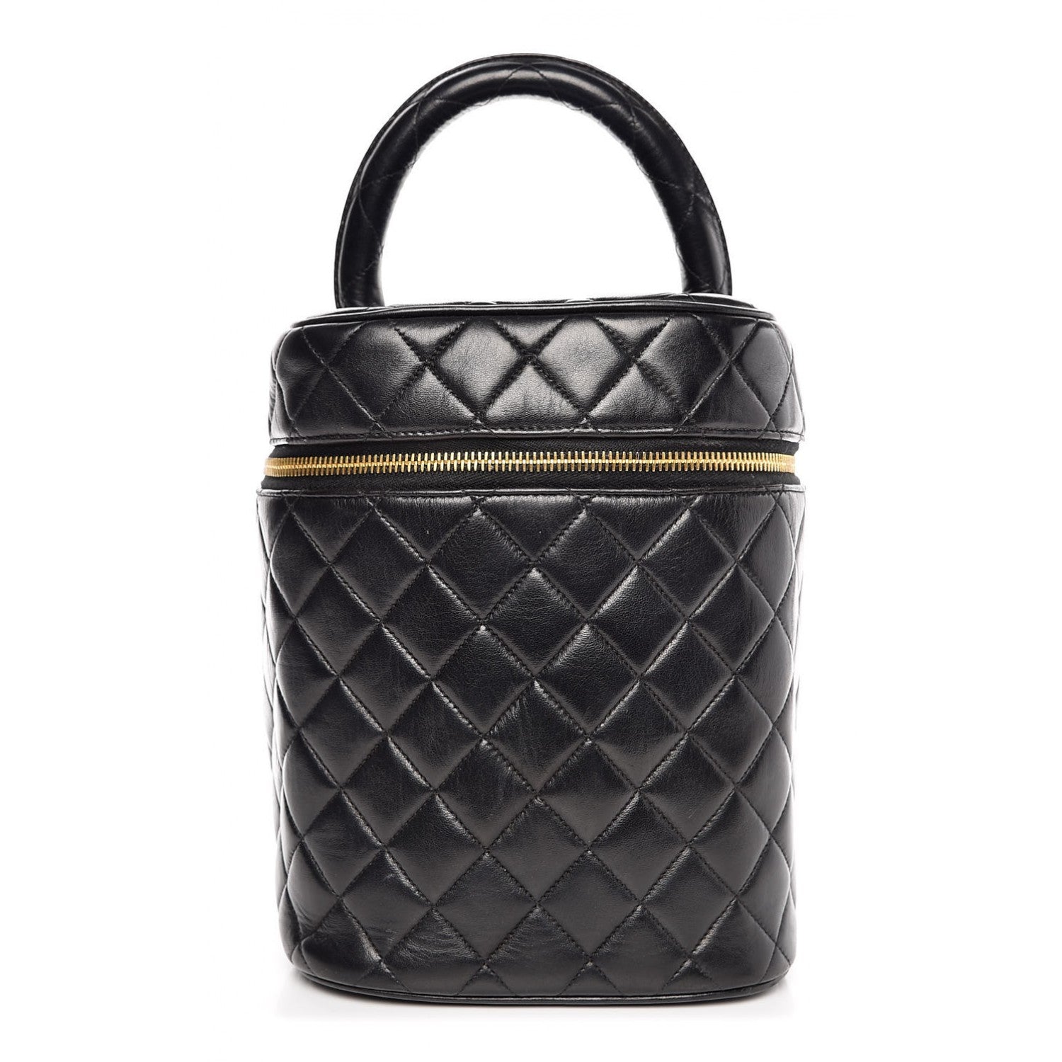 Chanel Lambskin Quilted Vanity Cosmetic Case Black 1 of 11