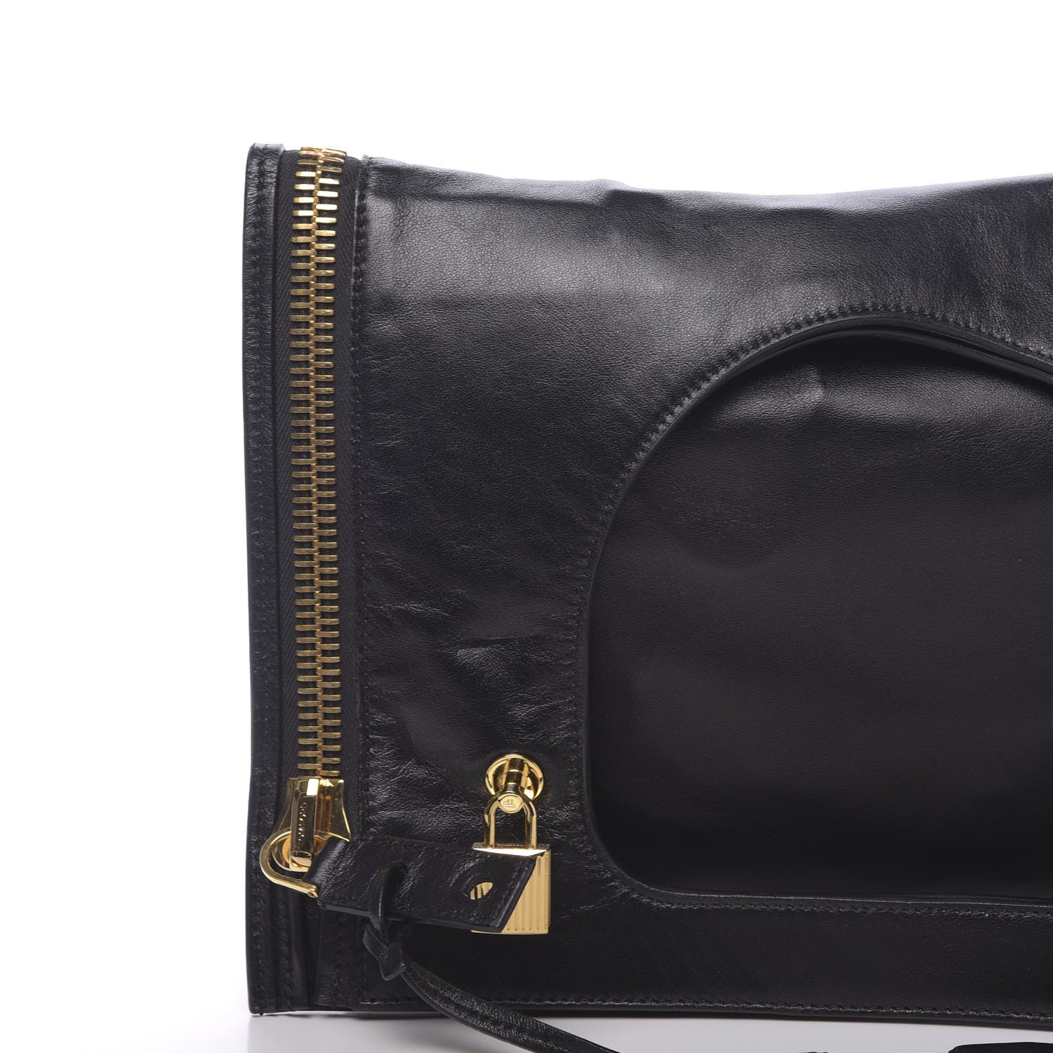 Tom Ford Ramskin Small Alix Padlock Zip Shoulder Bag Black 13 of 15