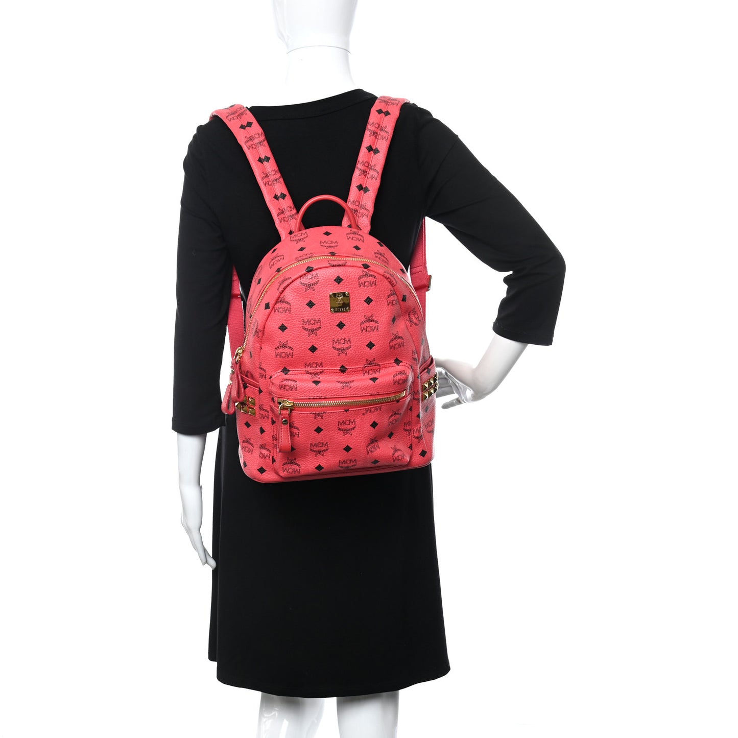 Visetos Small Side Stud Stark Backpack Corail