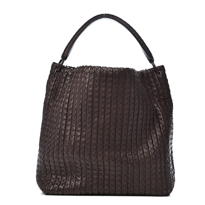 Bottega Veneta Nappa Intreccio Large Natte Hobo Ebano 1 of 10