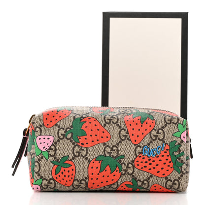 Gucci GG Supreme Monogram Strawberry Cosmetic Case 9 of 9