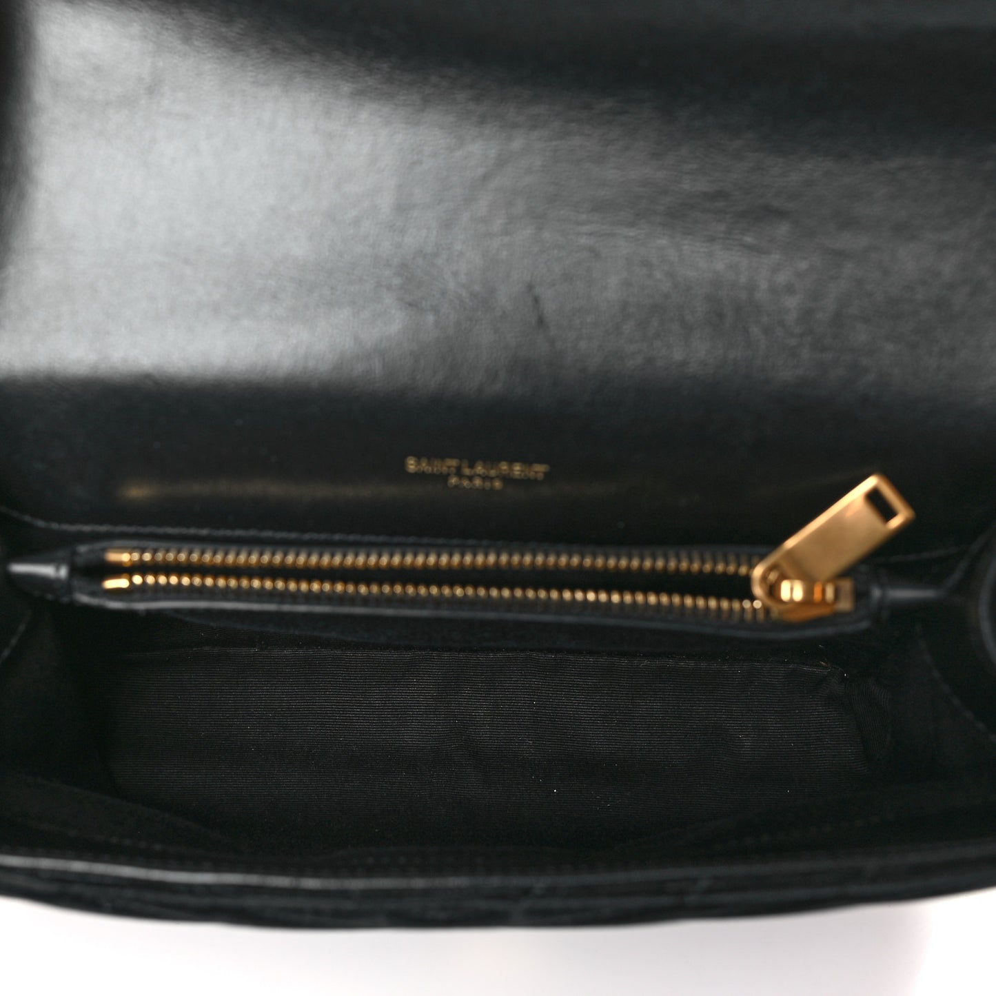 Velvet Matelasse Chevron Medium College Monogram Bag Black