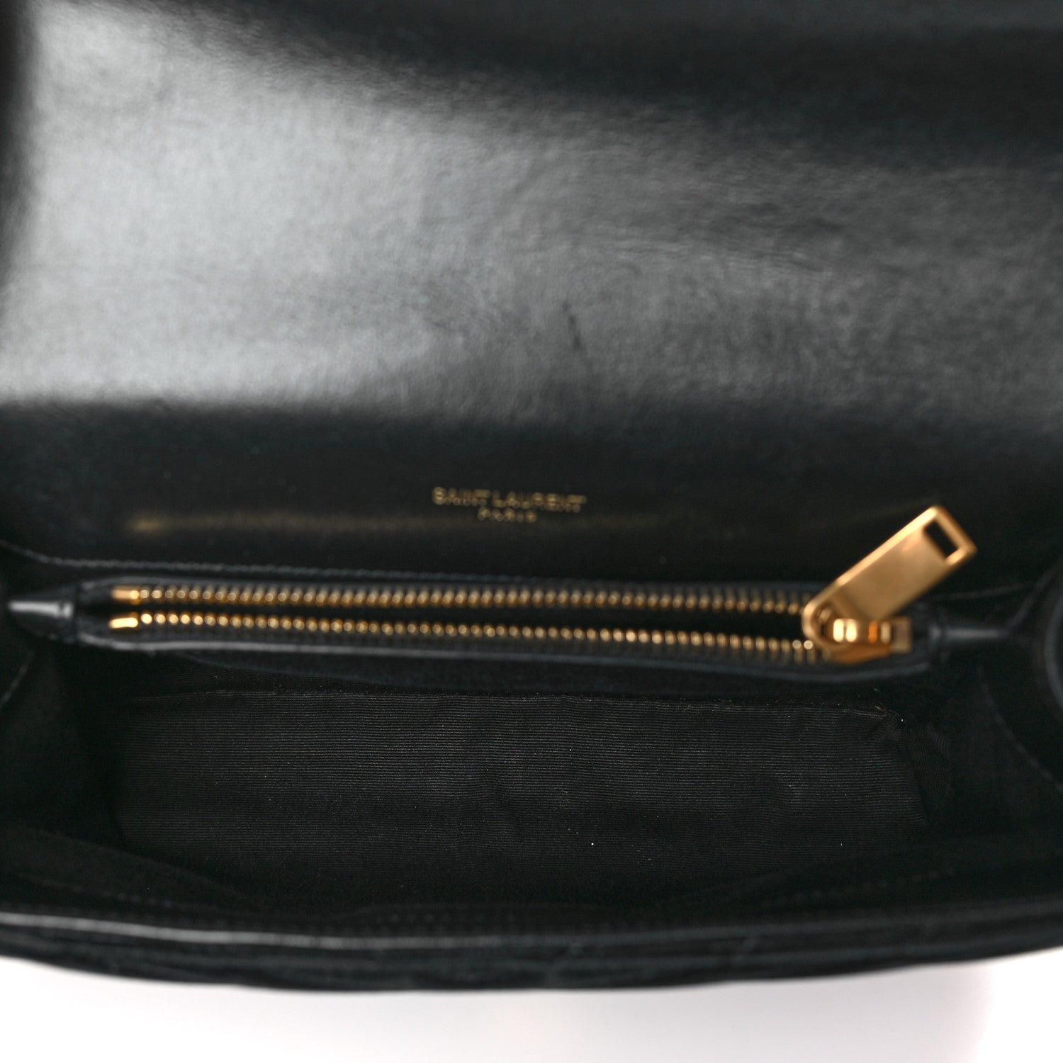 Saint Laurent Velvet Matelasse Chevron Medium College Monogram Bag Black 5 of 9