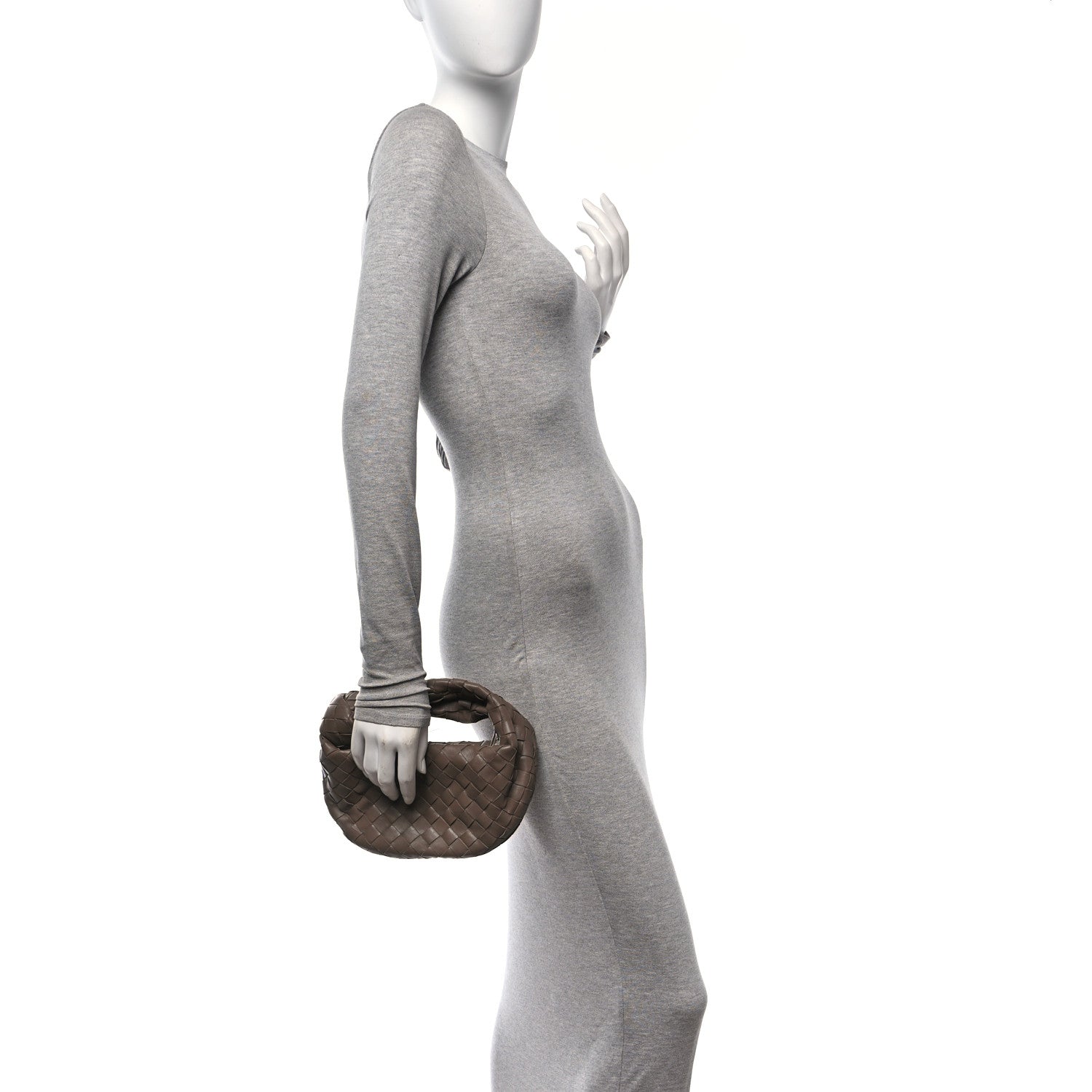 Bottega Veneta Nappa Intrecciato Mini Jodie Dark Taupe 2 of 9