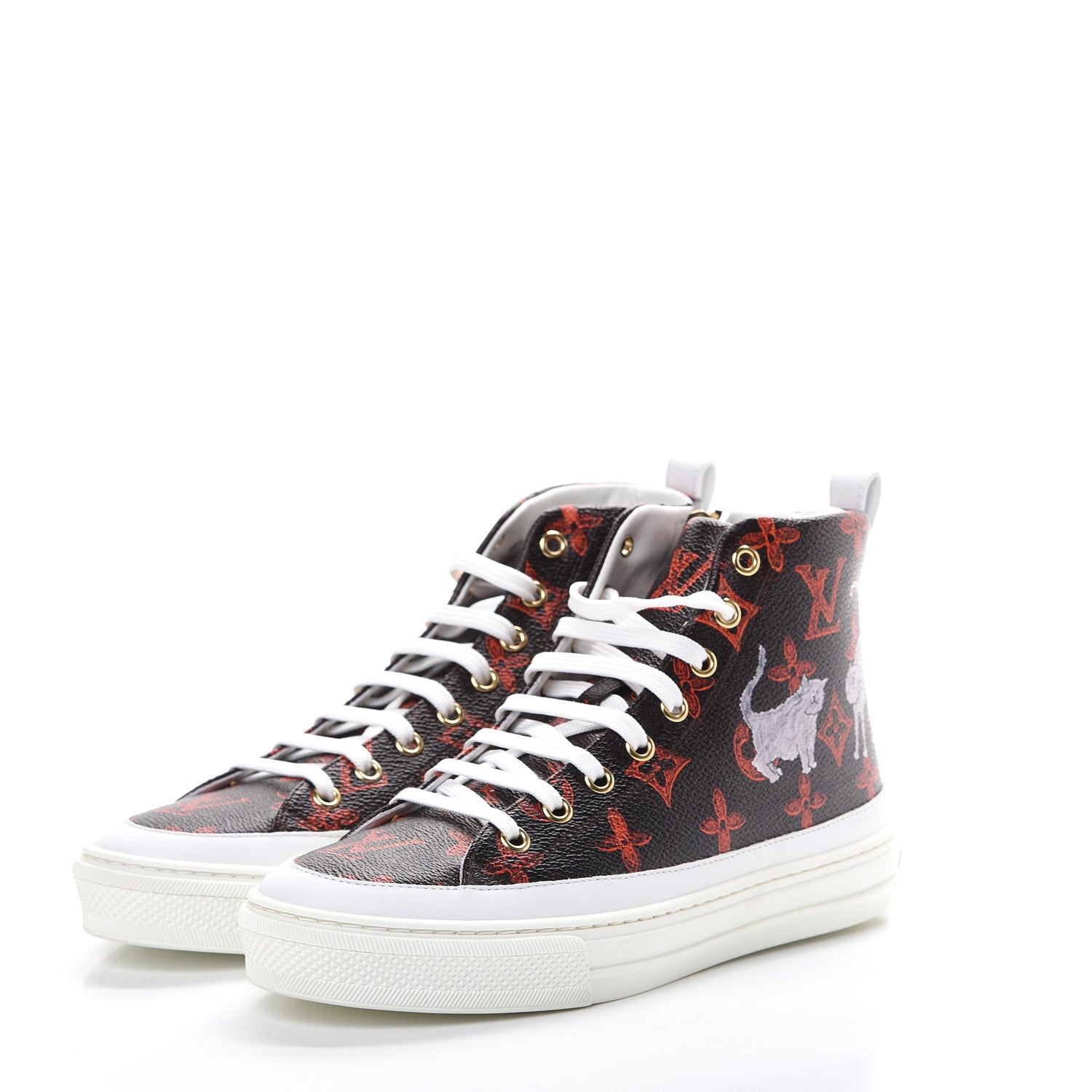 Louis Vuitton Catogram Stellar Sneaker Boots 36.5 Marron 3 of 8