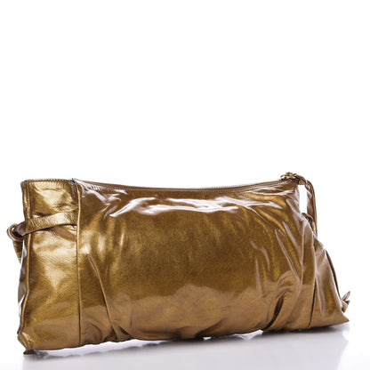 Gucci Patent Hysteria Large Clutch Metallic Gold 2 of 12