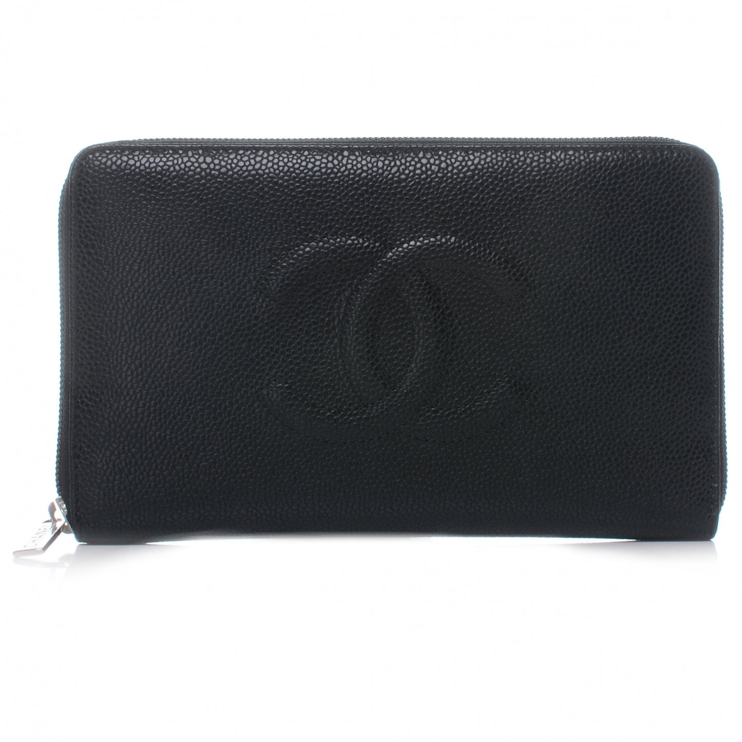 Caviar CC Zip Around Wallet Black