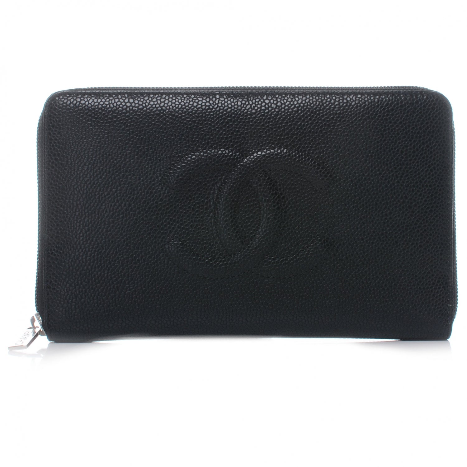 Chanel Caviar CC Zip Around Wallet Black 1 of 9