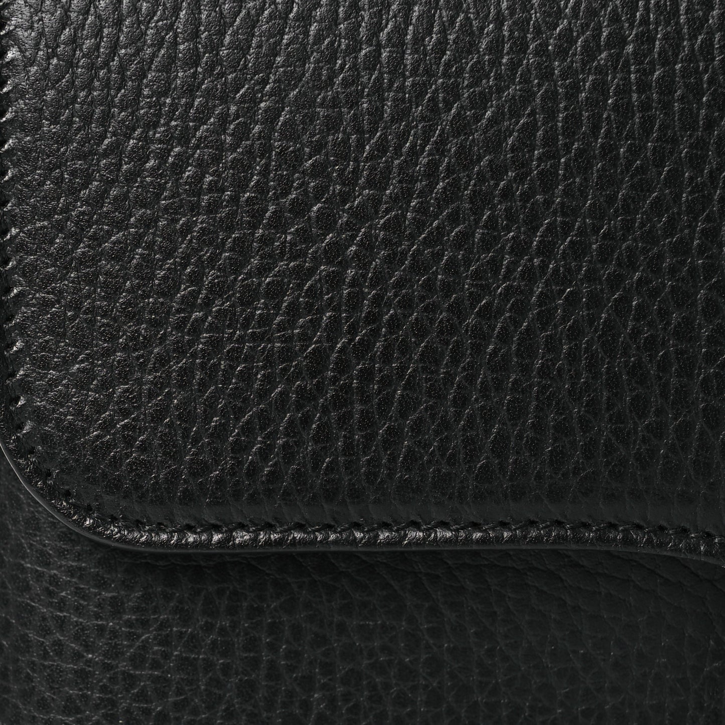Dollar Calfskin Interlocking G Top Handle Shoulder Bag Black