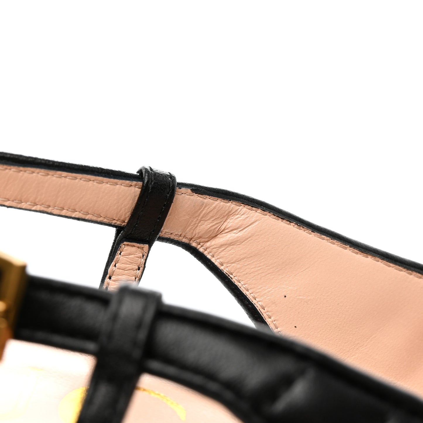 Nappa Charlotte Chevron Matelasse Double G 75mm Slingback Pumps 36 Black