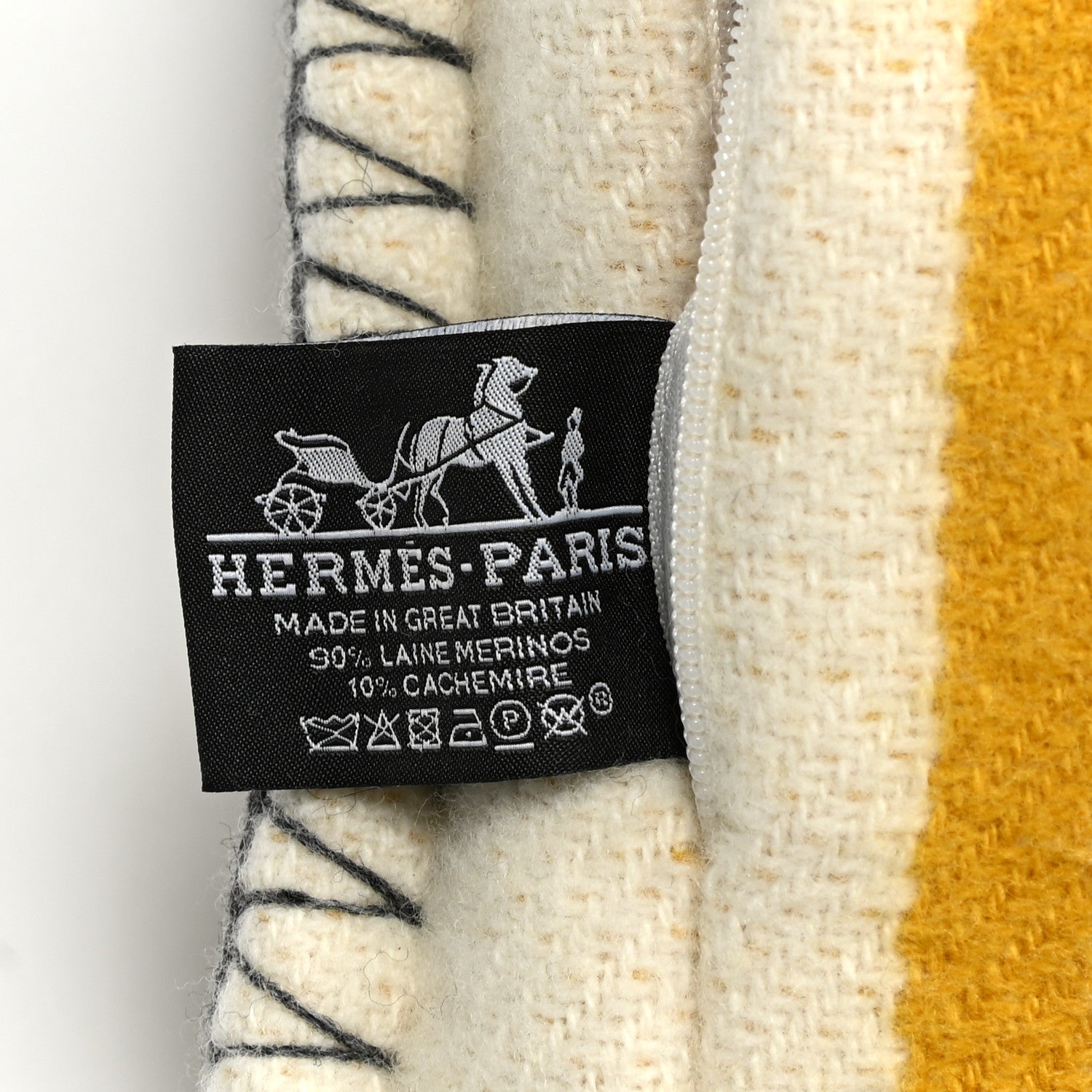 Hermes Wool Cashmere Avalon III Pillow PM Gris Soleil 6 of 6