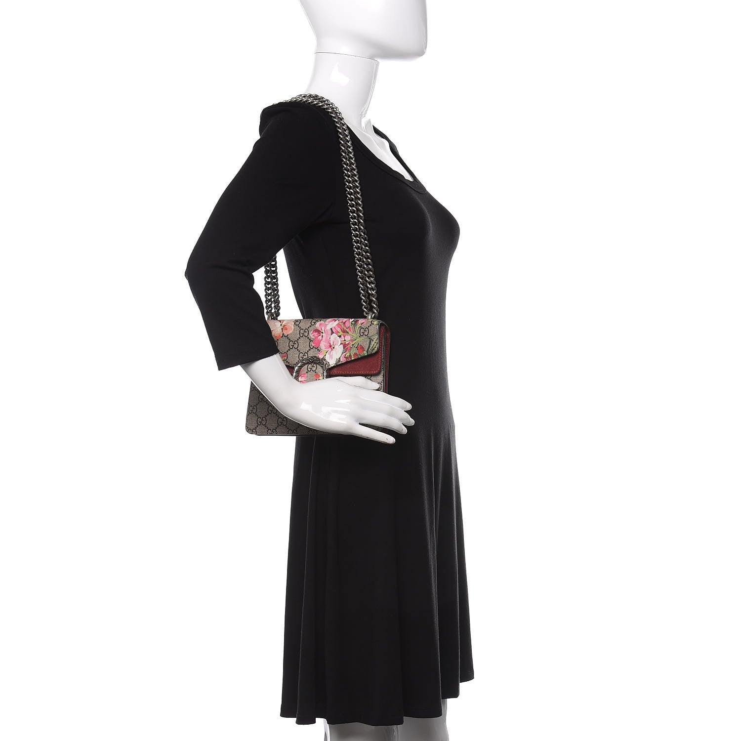 Gucci GG Supreme Monogram Blooms Mini Dionysus Shoulder Bag Beige Multicolor Dry Rose 2 of 11