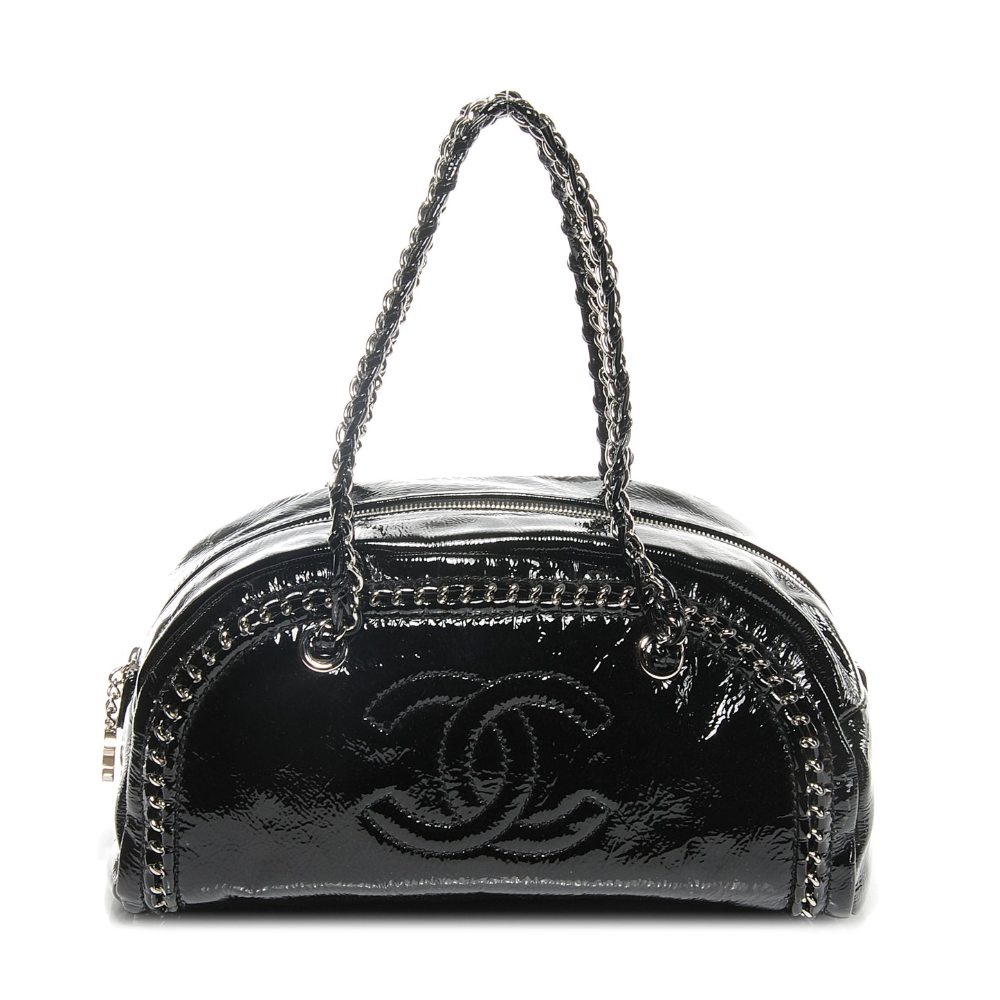 Patent Luxe Ligne Medium Bowler Black