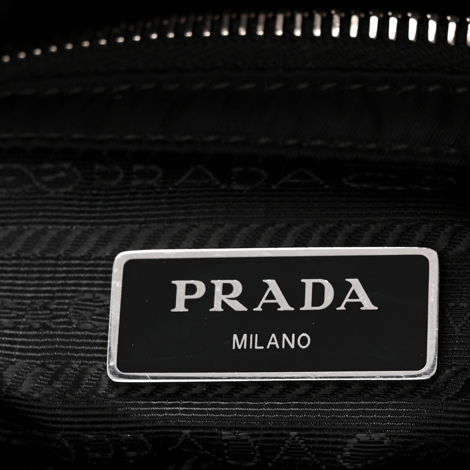 Prada Re-Nylon Nappa Triangle Quilted Padded Double Handled Zip Pocket Tote Black 6 of 11