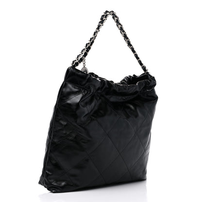 Chanel Shiny Calfskin Quilted Chanel 22 Black 4 of 10