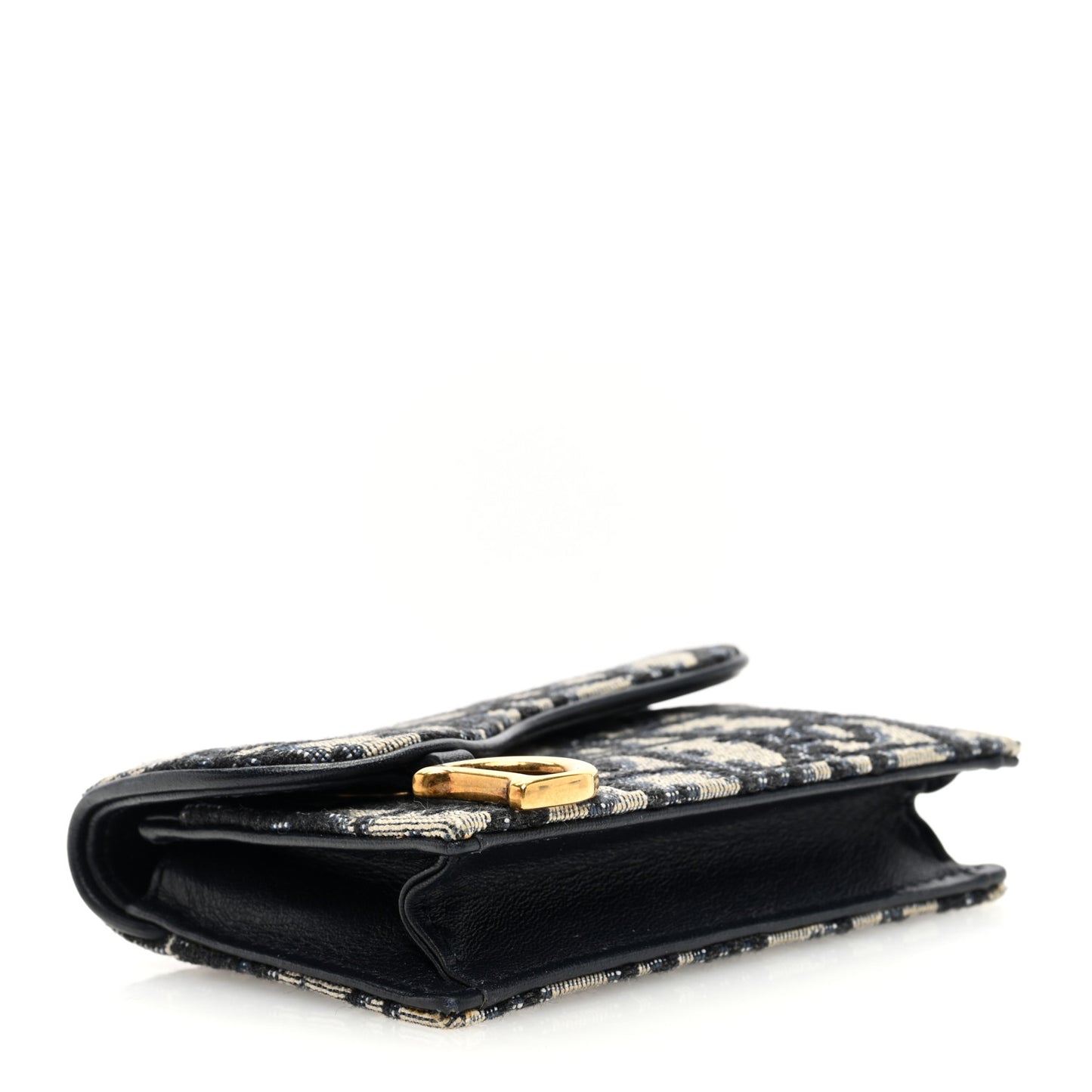 Oblique Saddle Card Holder Blue