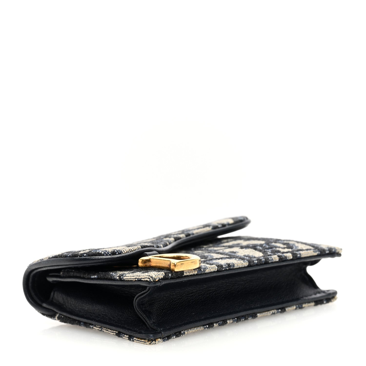Christian Dior Oblique Saddle Card Holder Blue 4 of 7