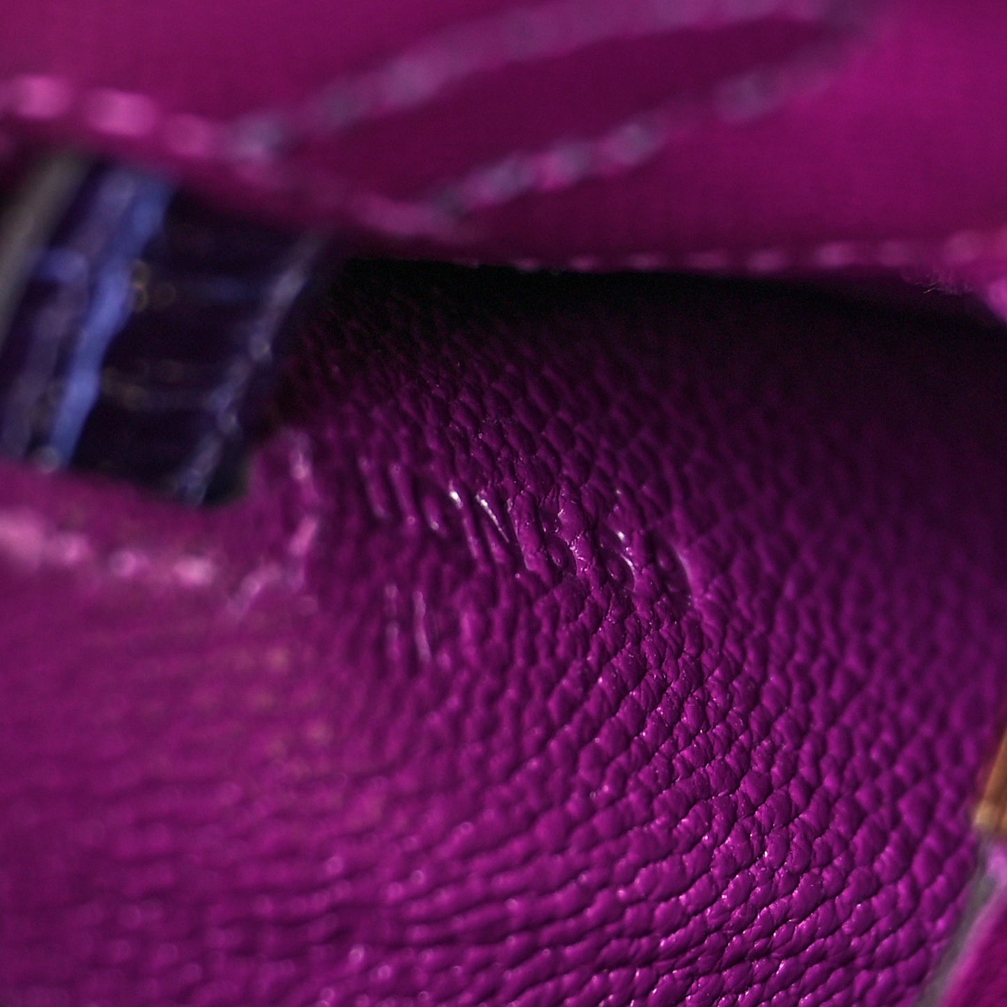 Madame Calfskin Shiny Niloticus Crocodile Kelly Sellier Touch 25 Anemone Amethyst