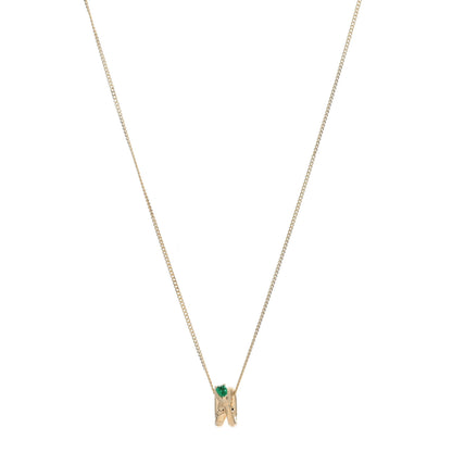 Gucci 18K Yellow Gold Emerald Ouroboros Snake Necklace 1 of 4