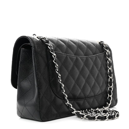 Chanel Caviar Quilted Jumbo Double Flap Black 3 of 10