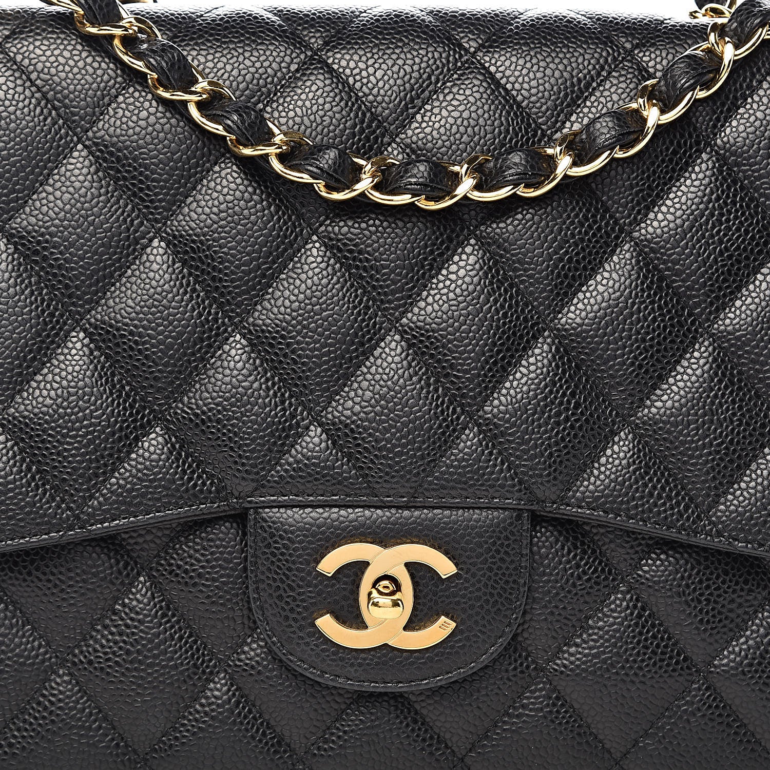 Chanel Caviar Quilted Jumbo Single Flap Black 15 of 15