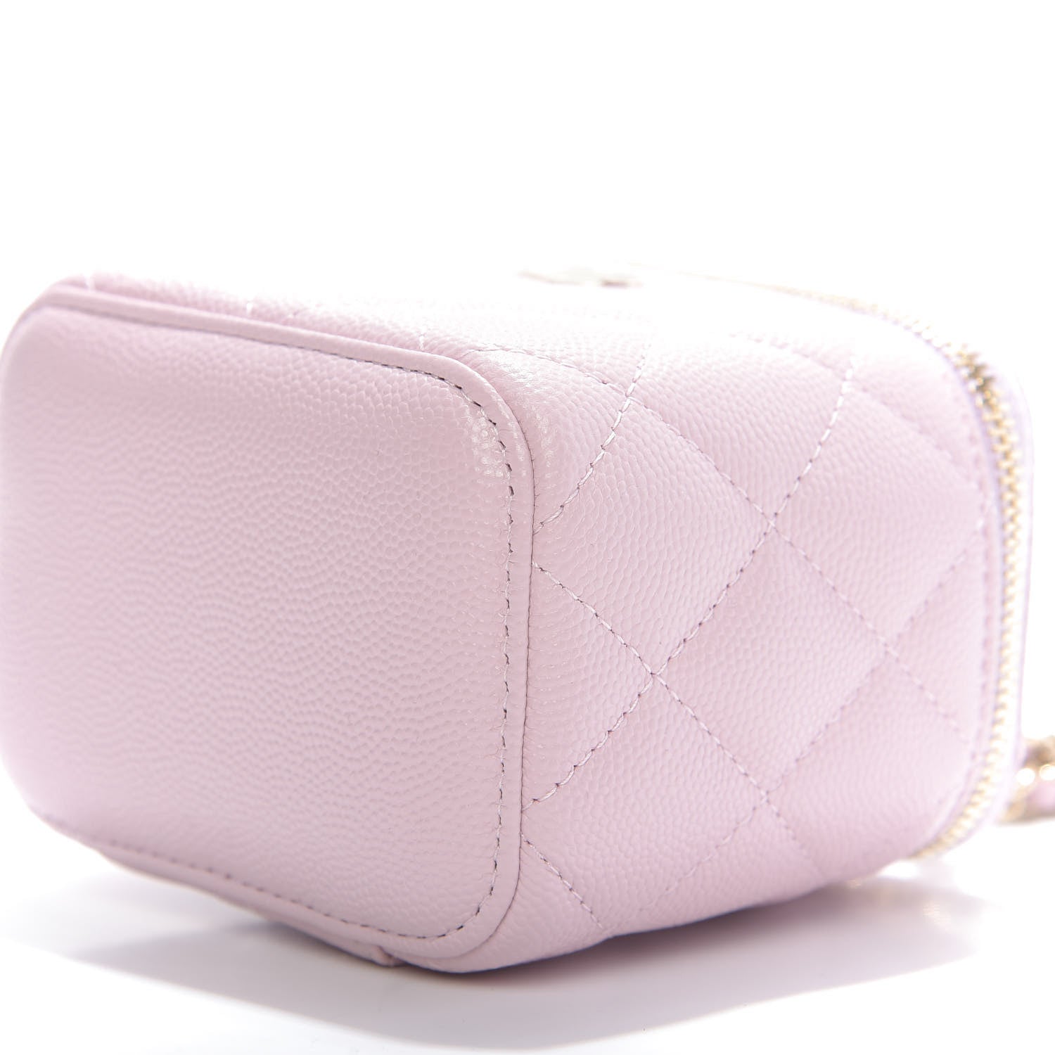Chanel Caviar Quilted Mini Vanity Case With Chain Light Pink 7 of 10