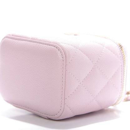 Chanel Caviar Quilted Mini Vanity Case With Chain Light Pink 7 of 10