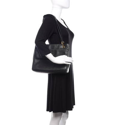 Chanel Caviar Flap Shoulder Bag Black 2 of 15